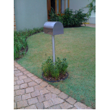 caixa de correio em inox com pedestal orçamento São José do Rio Preto