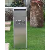 caixa de correio inox arqueada São Miguel Arcanjo