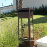 caixa de correio inox com vidro