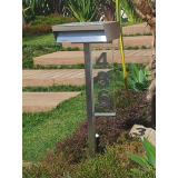 caixa de correio inox com vidro Pedreira
