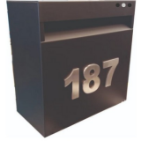 caixa de correio inox para grade