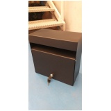 caixa de correio inox para vidro