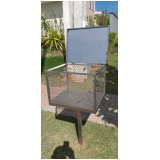 lixeira de rua inox Jaguariúna