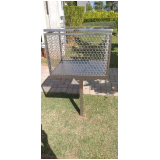 lixeira inox para sacos de lixo grande