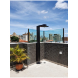 valor de ducha quadrada inox com chuveirinho São Pedro